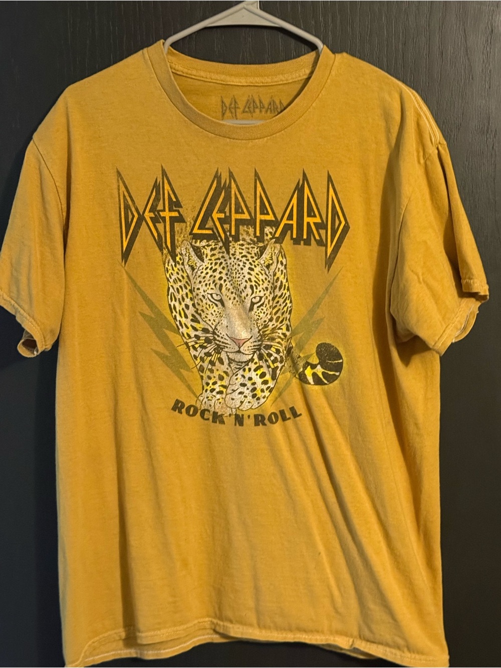 Short Sleeve Rock 'N' Roll Tee - Mustard